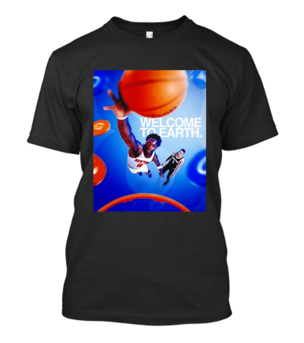 OG Anunoby New York Knicks Welcome To Earth Basketball Moment T-Shirt