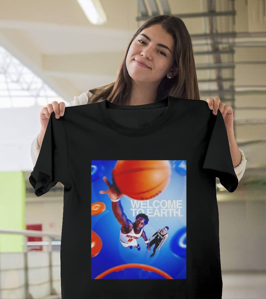 OG Anunoby New York Knicks Welcome To Earth Basketball Moment T-Shirt