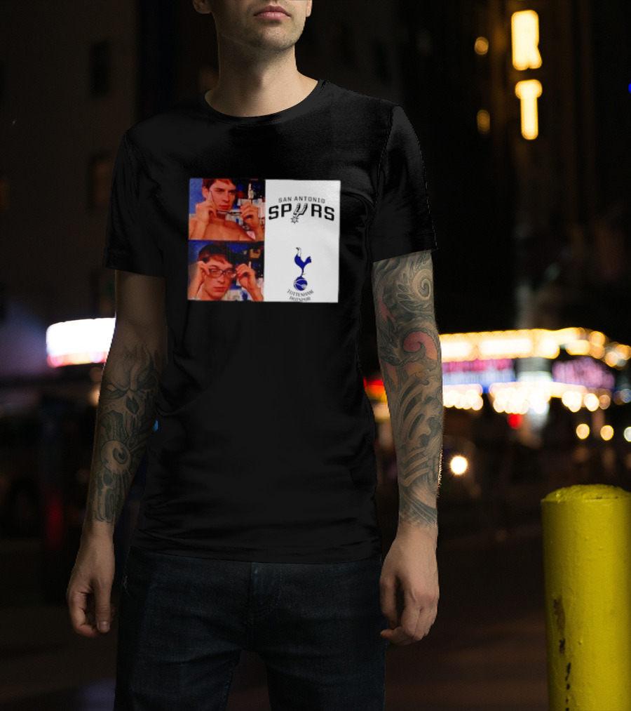 Peter Parker Reading Glasses Meme San Antonio Spurs Tottenham Hotspur T-Shirt