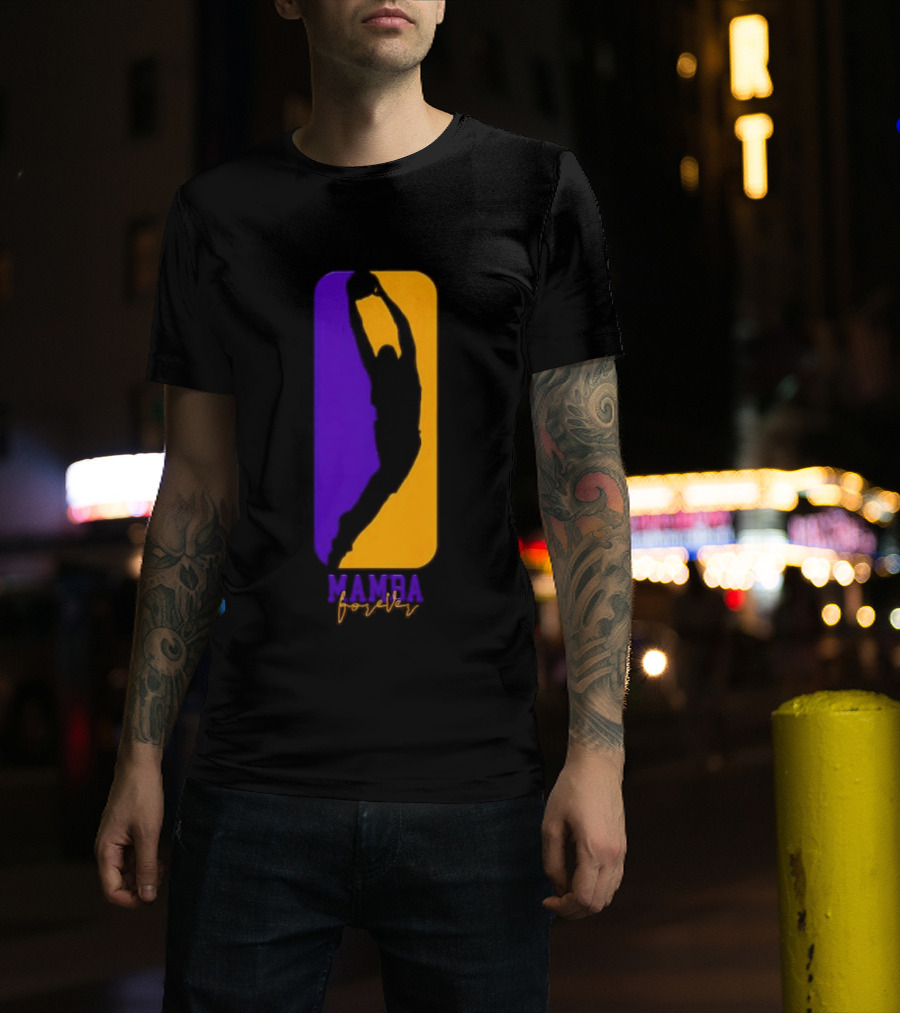 Mamba Forever Purple Gold Basketball Legend T-Shirt