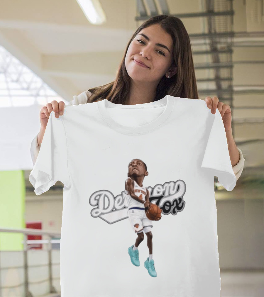 Deuce McBride New York Knicks NBA Player Caricature Determined Fox T-Shirt
