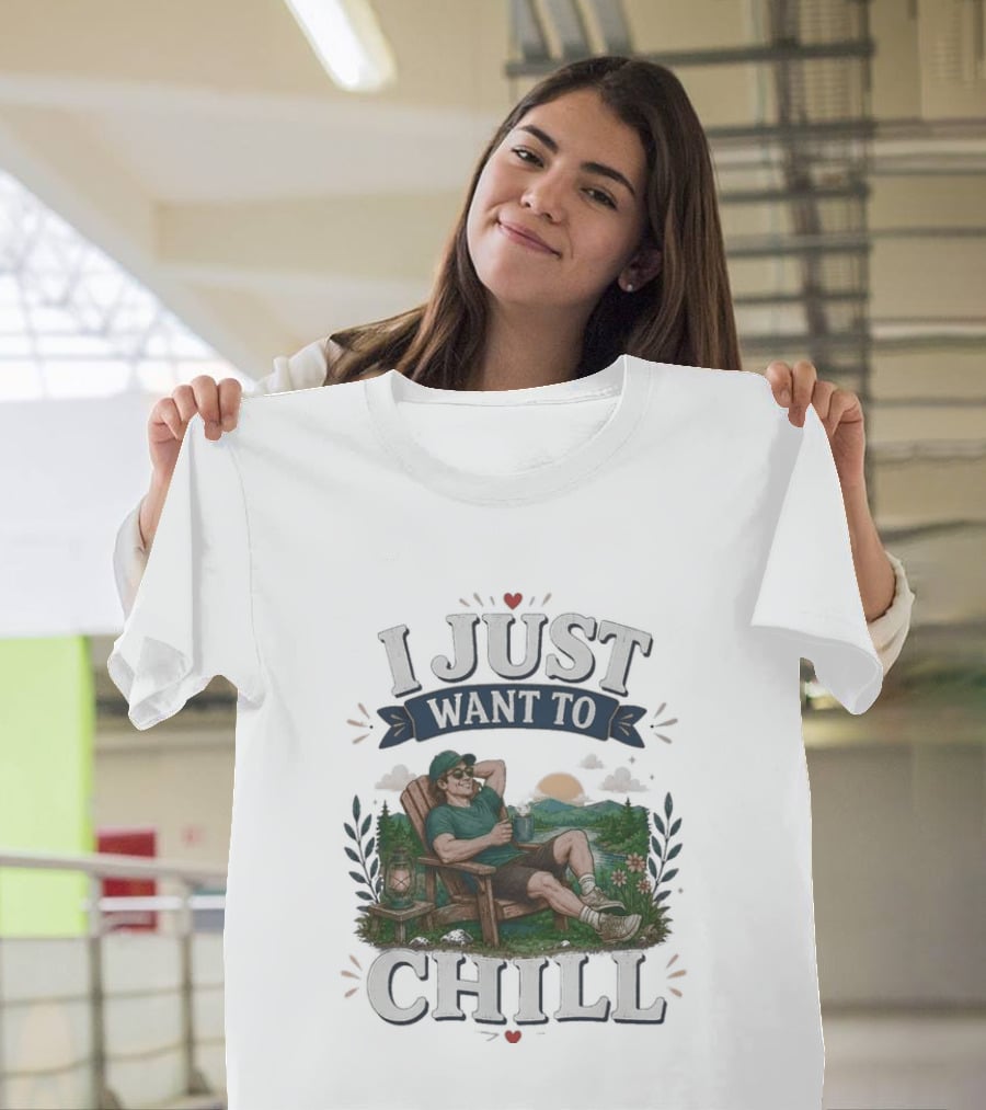 I Just Want To Chill Sunset Relaxation Scene T-Shirt