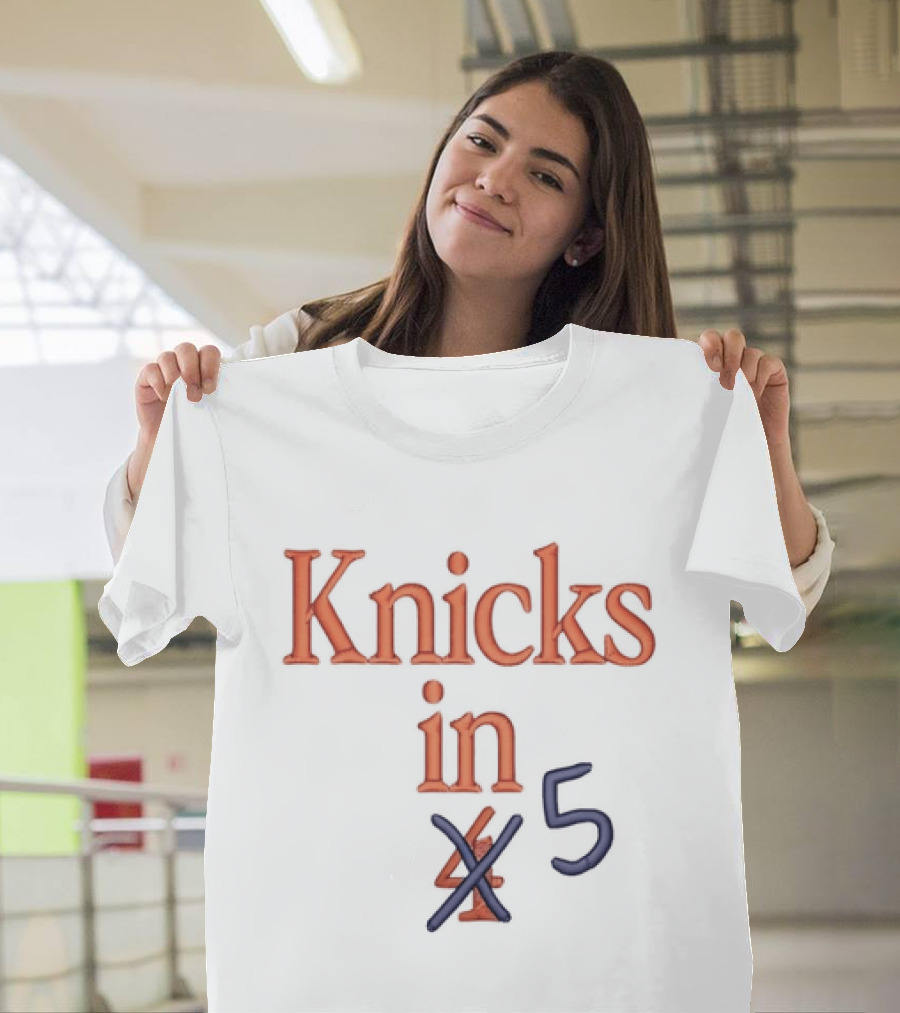 Knicks In 5 Basketball Playoff Prediction T-Shirt