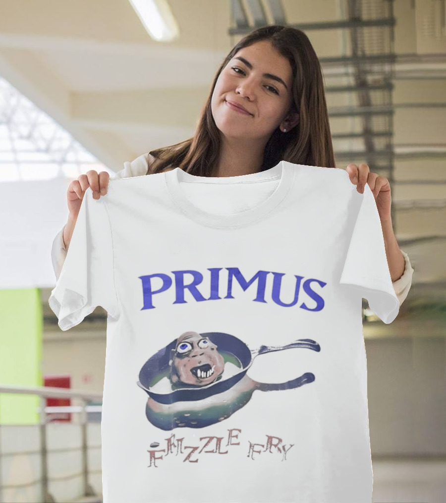 PRIMUS Frizzle Fry Album Art Pan With Face T-Shirt