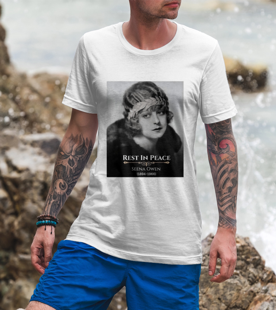 Rest In Peace Seena Owen 1894 1966 Memorial Tribute Vintage Photography T-Shirt