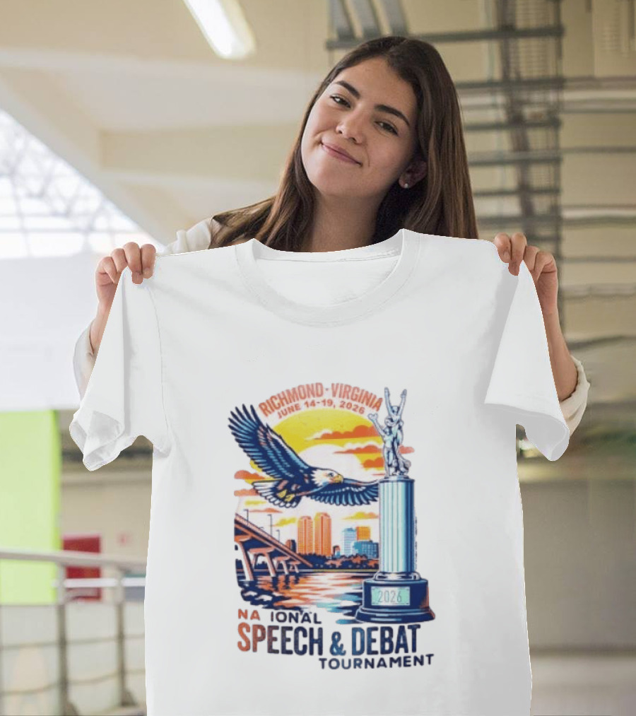 Richmond Virginia National Speech And Debate Tournament June 14 19 2026 Eagle Bridge Statue T-Shirt