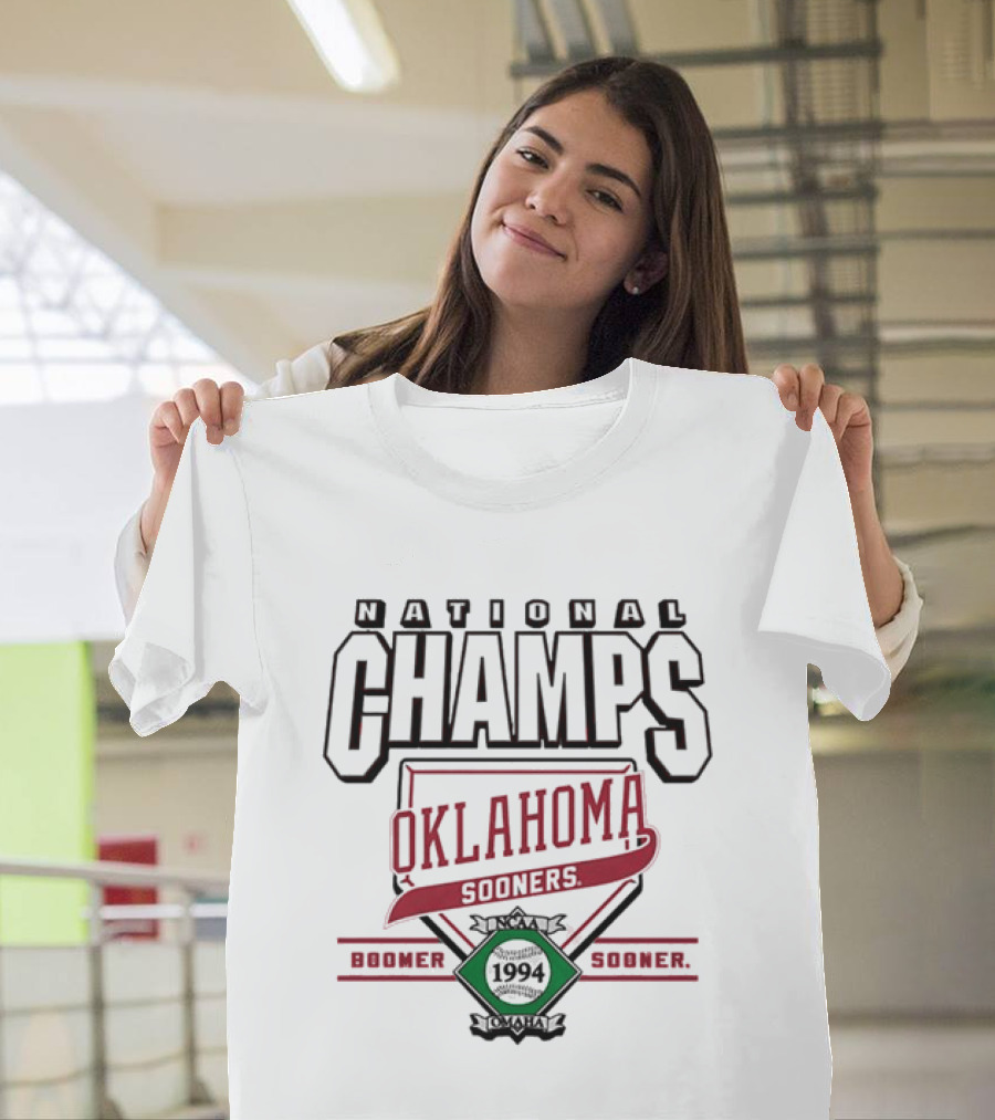 Oklahoma Sooners 1994 National Champs NCAA Boomer Sooner Omaha T-Shirt