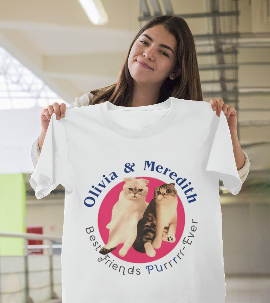 Olivia And Meredith Best Friends Purrrrr Ever Cats T-Shirt