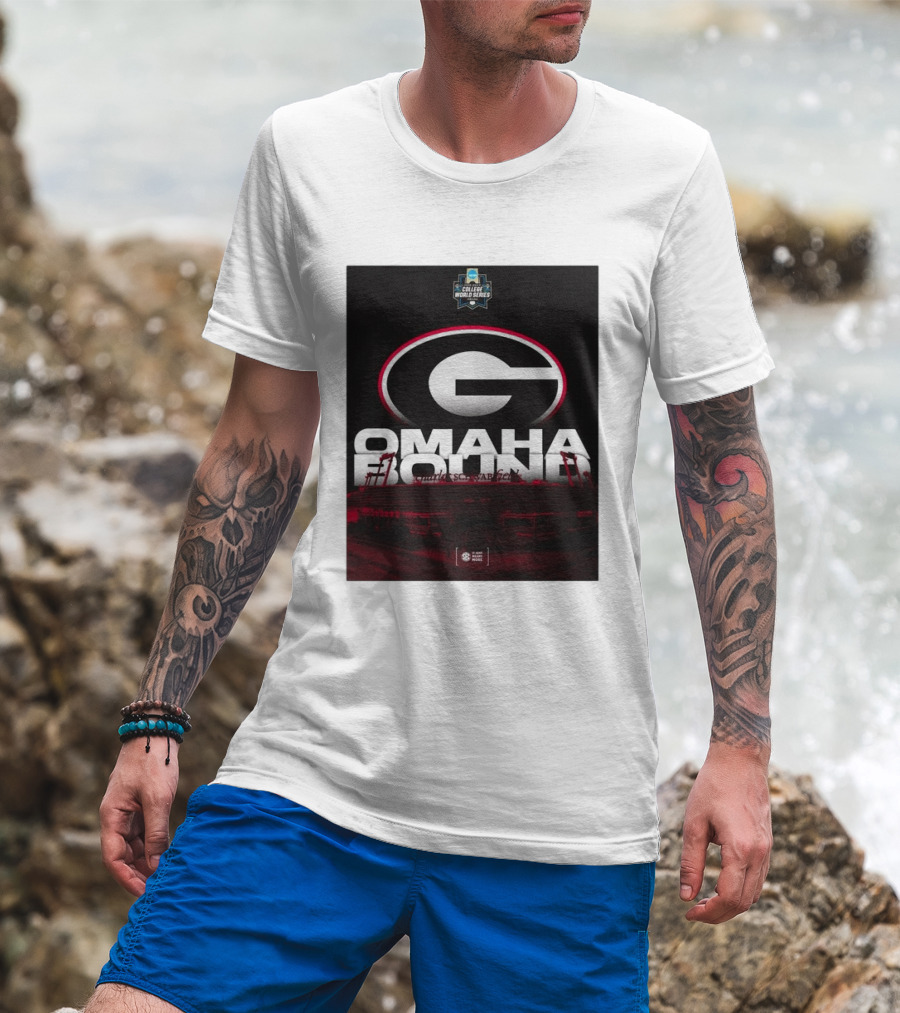 Georgia Bulldogs Omaha Bound College World Series Baseball Hoover Alabama T-Shirt