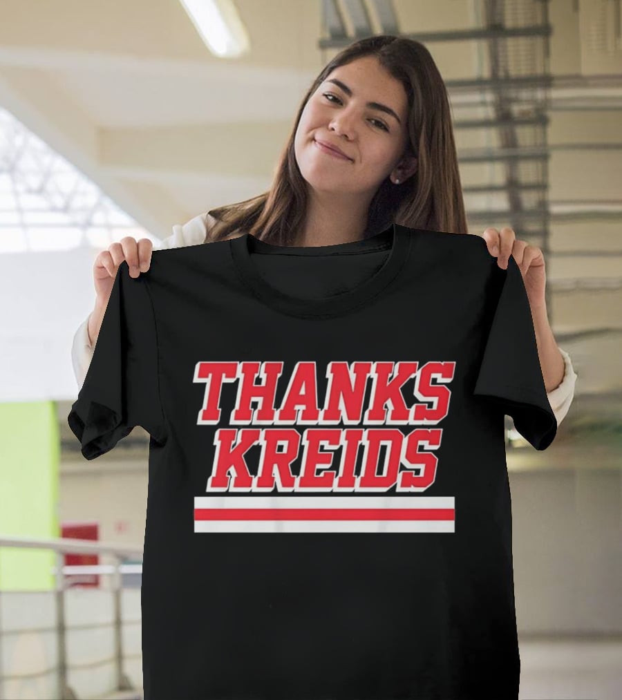 Chris Kreider Thanks Kreids Red And White Text Recognition T-Shirt
