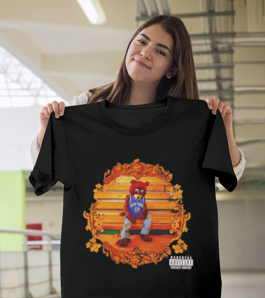 Jalen Brunson Kanye West Dropout Bear New York Knicks NBA Parody Album Cover T-Shirt
