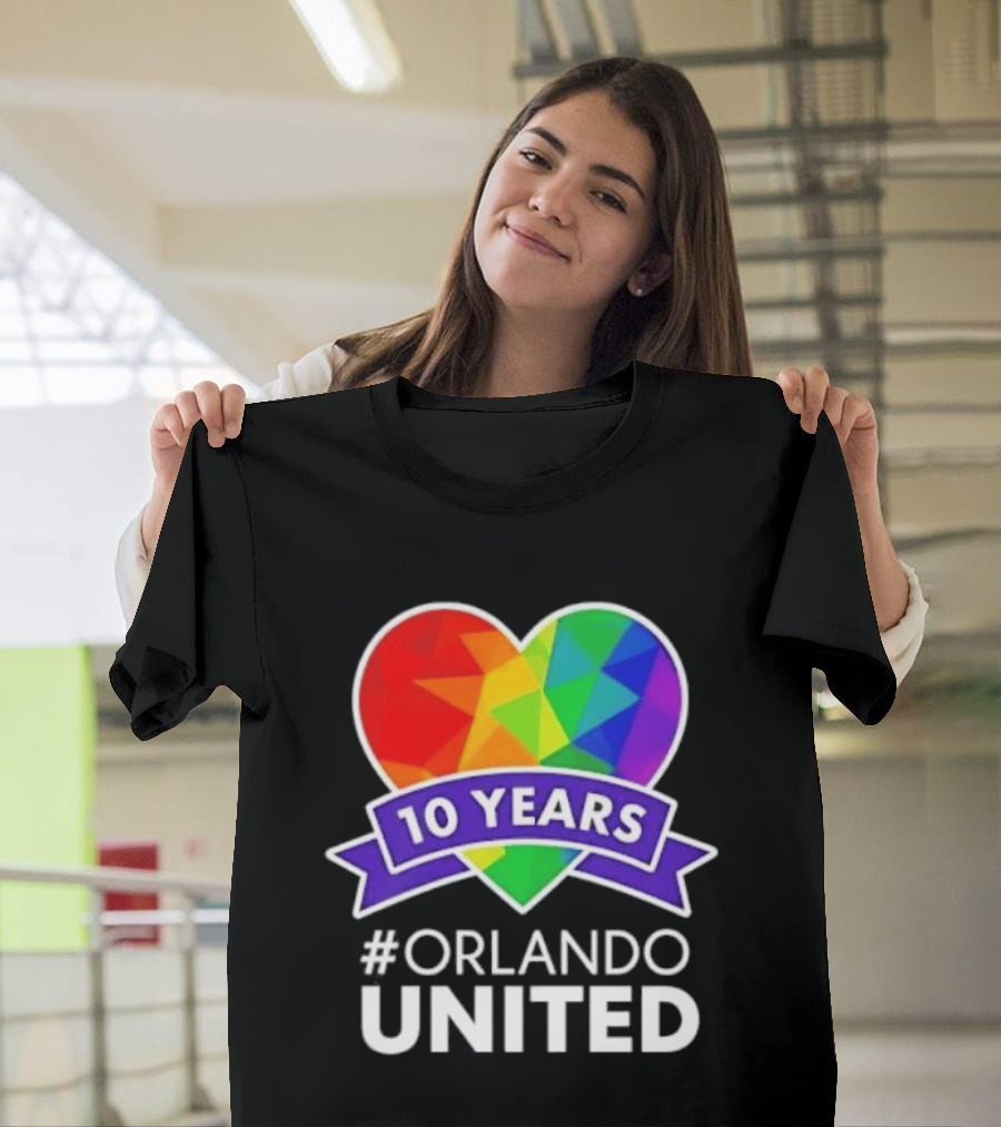 Noah Kahan 10 Years Orlando United Pride Rainbow Heart T-Shirt