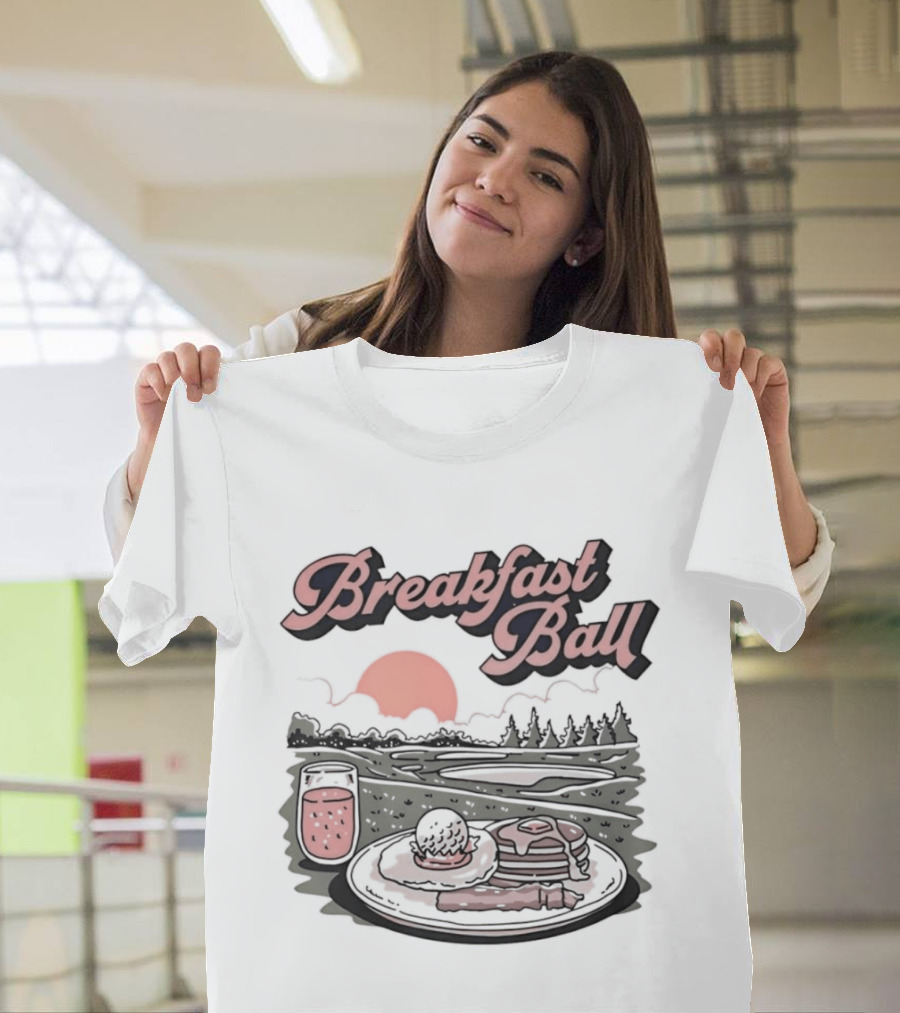 Breakfast Ball Pancakes Sunrise Golf Course T-Shirt