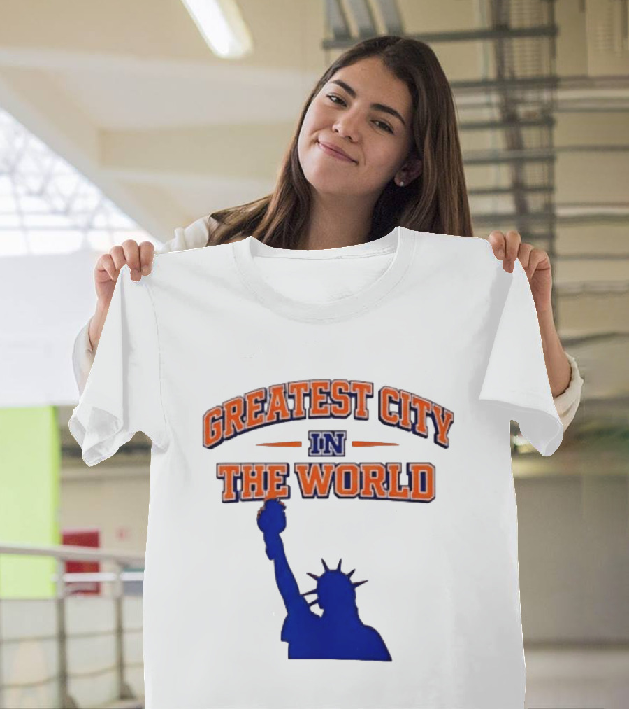 Greatest City In The World New York Knicks Statue Of Liberty T-Shirt