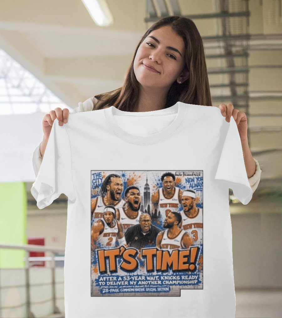 New York Knicks Time Championship Celebration City Game 53 Year Wait T-Shirt