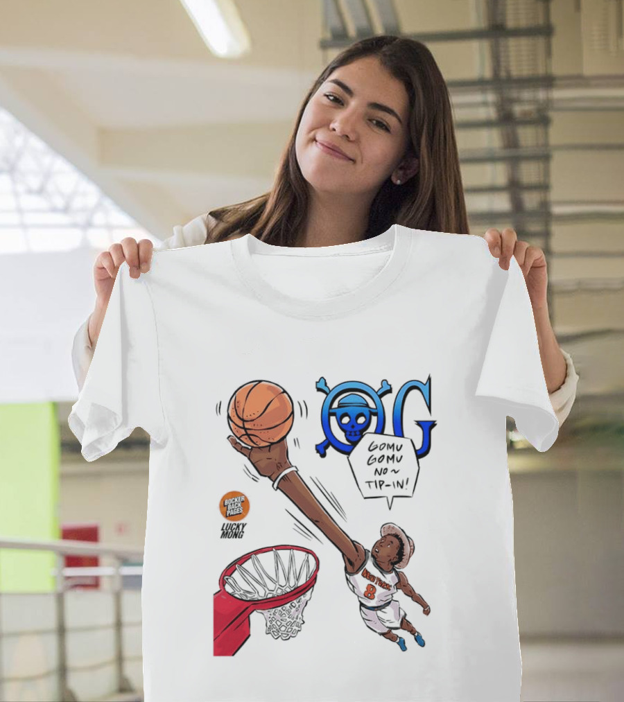 Kemba Walker New York Knicks Gomu Gomu No Tip In Basketball Manga T-Shirt