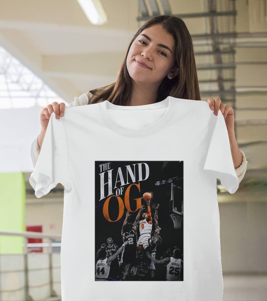 The Hand Of OG Anunoby New York Knicks NBA Basketball Player 2026 T-Shirt