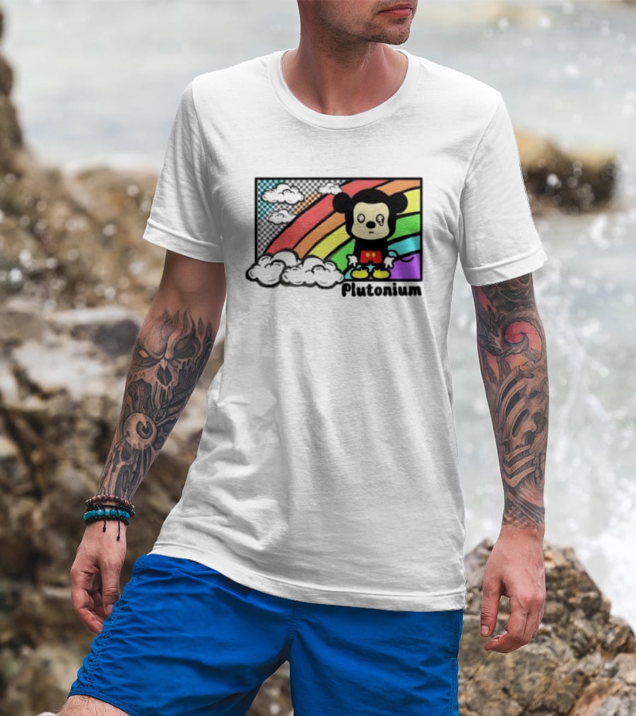 Rainbow Tears Plutonium Pride Mickey Mouse T-Shirt