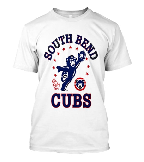 South Bend Cubs Mascot With Stars And Bear T-Shirt