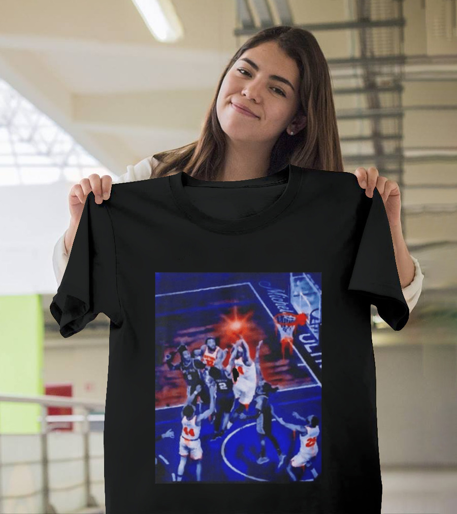 Jalen Brunson New York Knicks NBA Game Action Michelob Ultra Basketball Scene T-Shirt