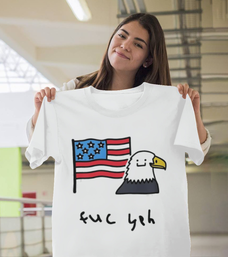 Bald Eagle United States Flag Patriotic Meme Fuc Yeh T-Shirt