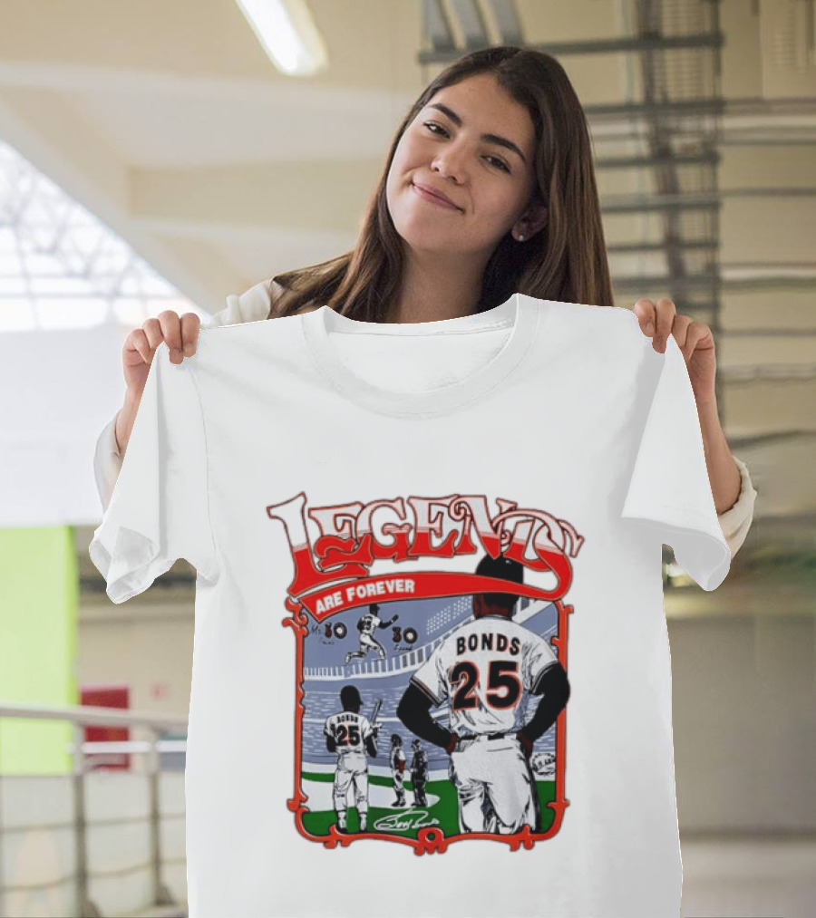 Barry Bonds Legends Are Forever San Francisco Giants 25 T-Shirt