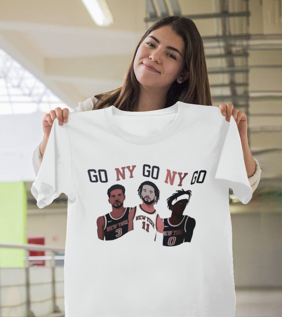 New York Knicks Go NY Go NY Go Basketball Fan Gear T-Shirt