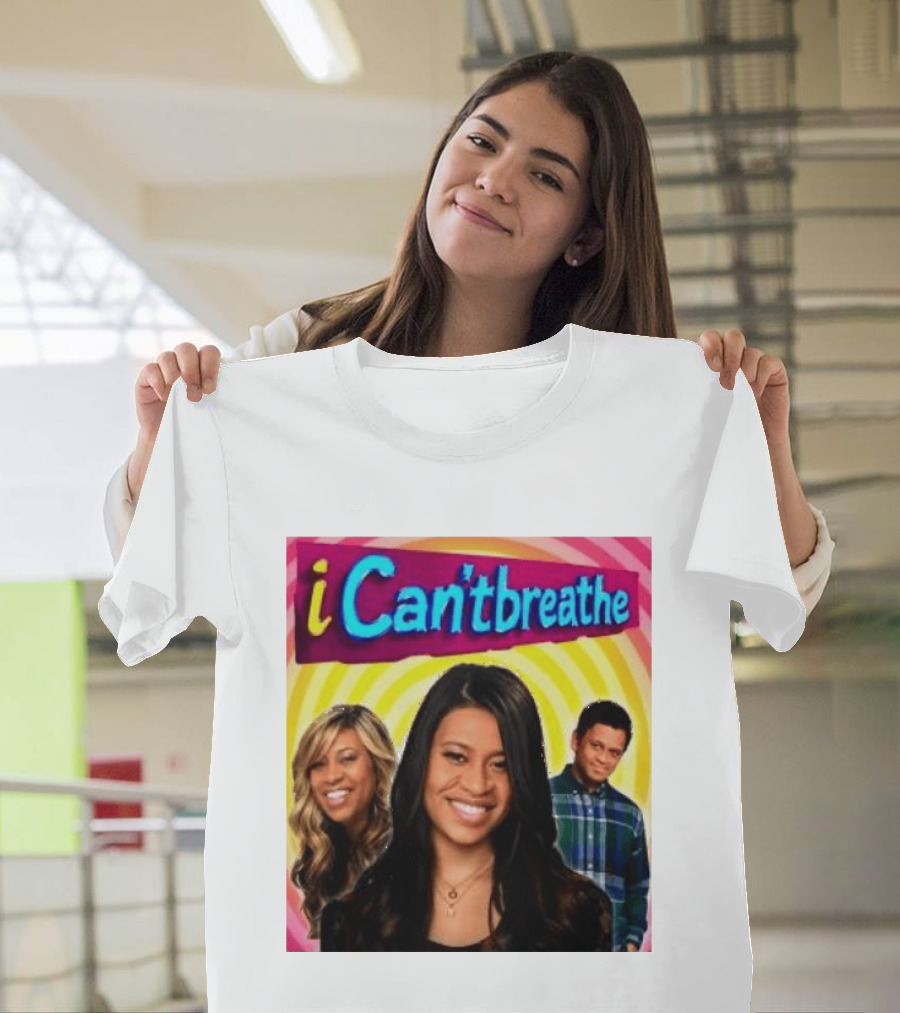 I Cantbreathe Meme Parody With Colorful Background And Smiling Characters T-Shirt