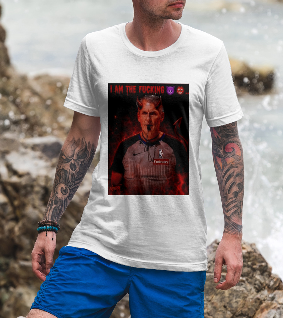 I Am The Fucking Emoji Devil Scott Foster NBA Referee Emirate T-Shirt