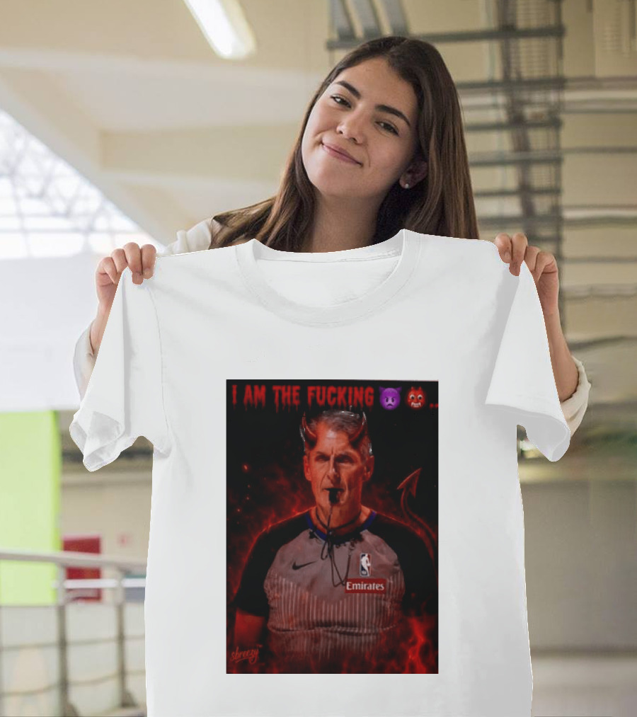 I Am The Fucking Emoji Devil Scott Foster NBA Referee Emirate T-Shirt