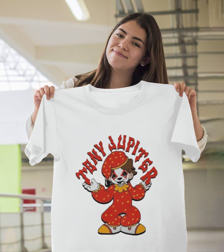 Tony Jupiter Clown Costume Red With White And Yellow T-Shirt