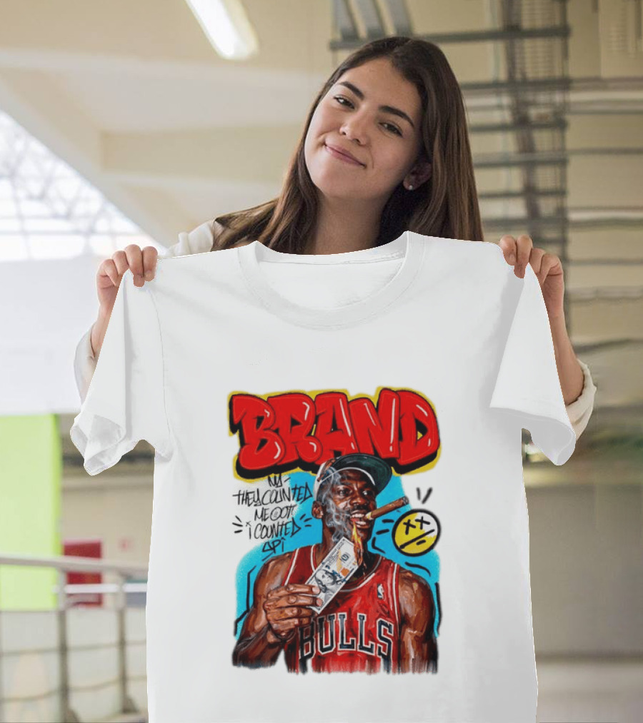 BRAND Michael Jordan Chicago Bulls NBA They Counted Me Out I Counted Spit T-Shirt