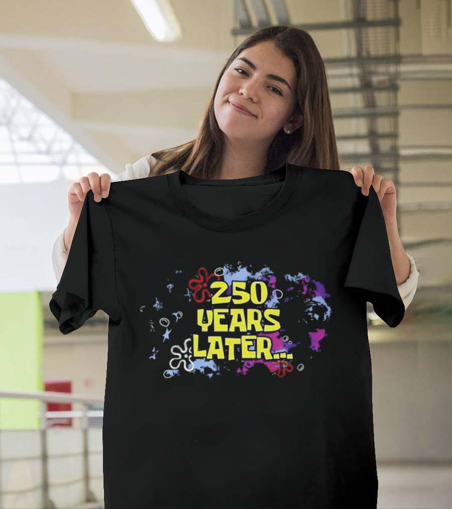 250 Years Later SpongeBob Time Card T-Shirt