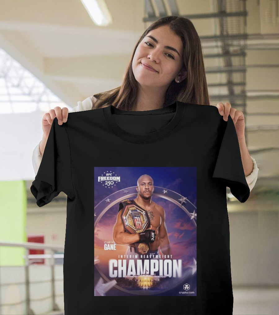 UFC Freedom 250 Ciryl Gane Interim Heavyweight Champion Crypto.com T-Shirt