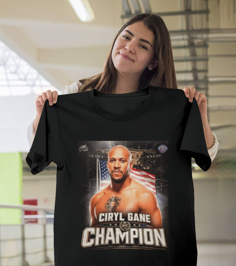 Ciryl Gane Champion UFC American Pride T-Shirt