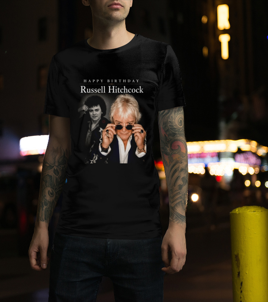 Happy Birthday Russell Hitchcock Iconic Music Celebration T-Shirt