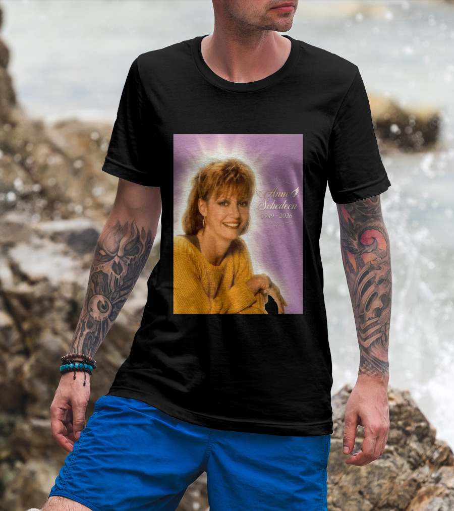 Anne Schedeen 1949 2026 Memorial Image With Angel Wings T-Shirt