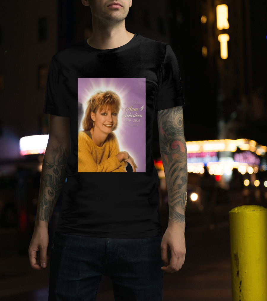 Anne Schedeen 1949 2026 Memorial Image With Angel Wings T-Shirt