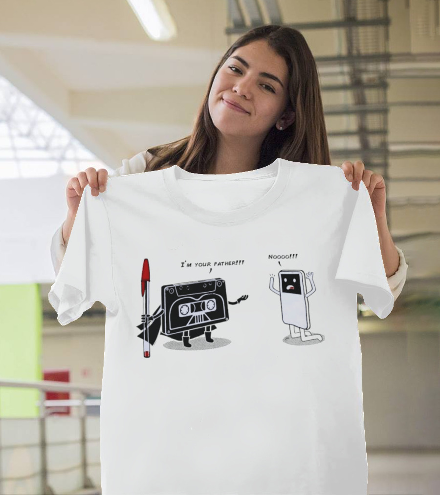 Cassette Tape Vader I'm Your Father IPod Noooo Pop Culture T-Shirt