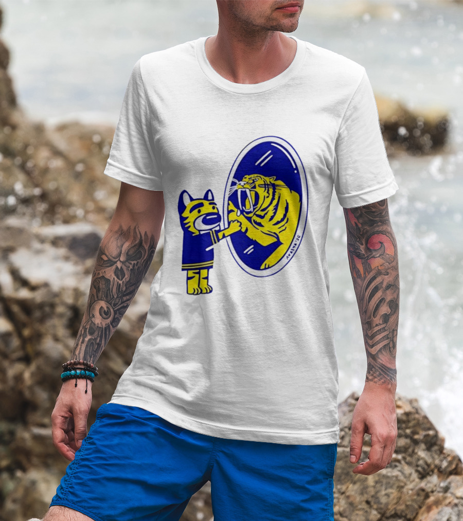 Gnash Predators Sabretooth Tiger Mirror Reflection T-Shirt