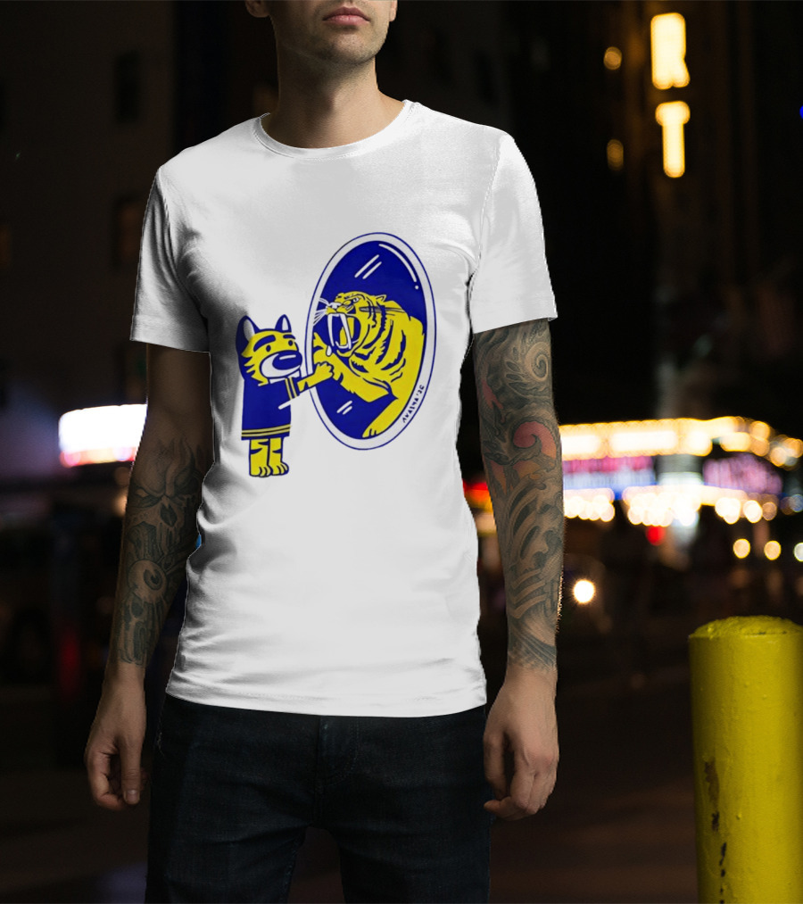 Gnash Predators Sabretooth Tiger Mirror Reflection T-Shirt