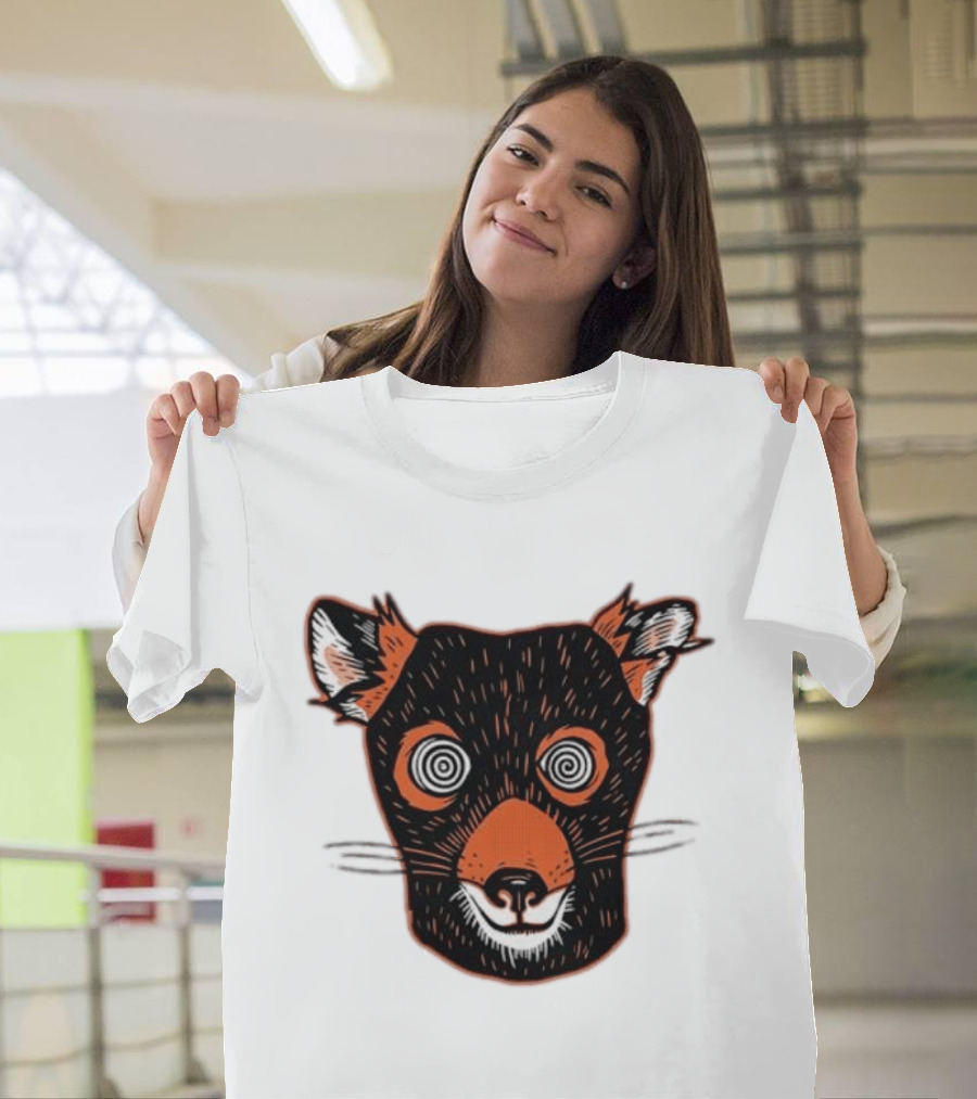 Tasmanian Devil Hypnotized Spiral Eyes Wildlife T-Shirt