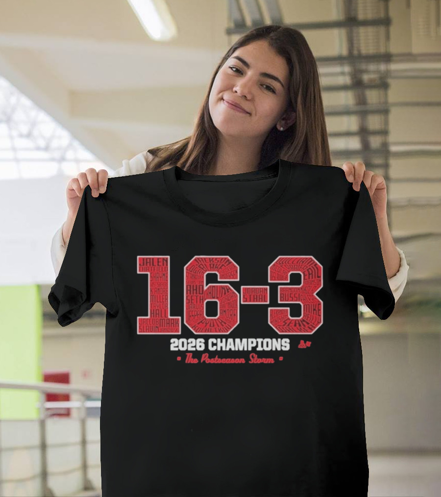 Carolina Hockey 16 3 2026 Champions The Postseason Storm T-Shirt