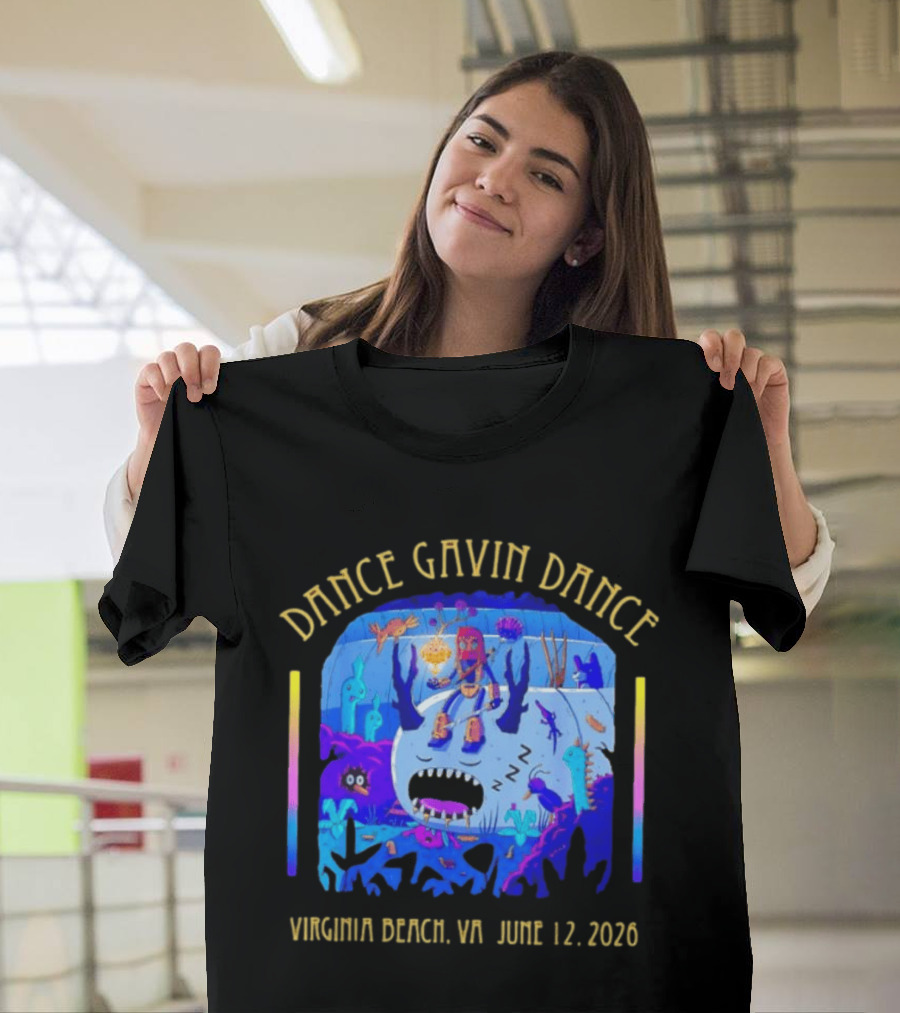 Dance Gavin Dance Underwater Virginia Beach VA June 12 2026 Concert Tour T-Shirt