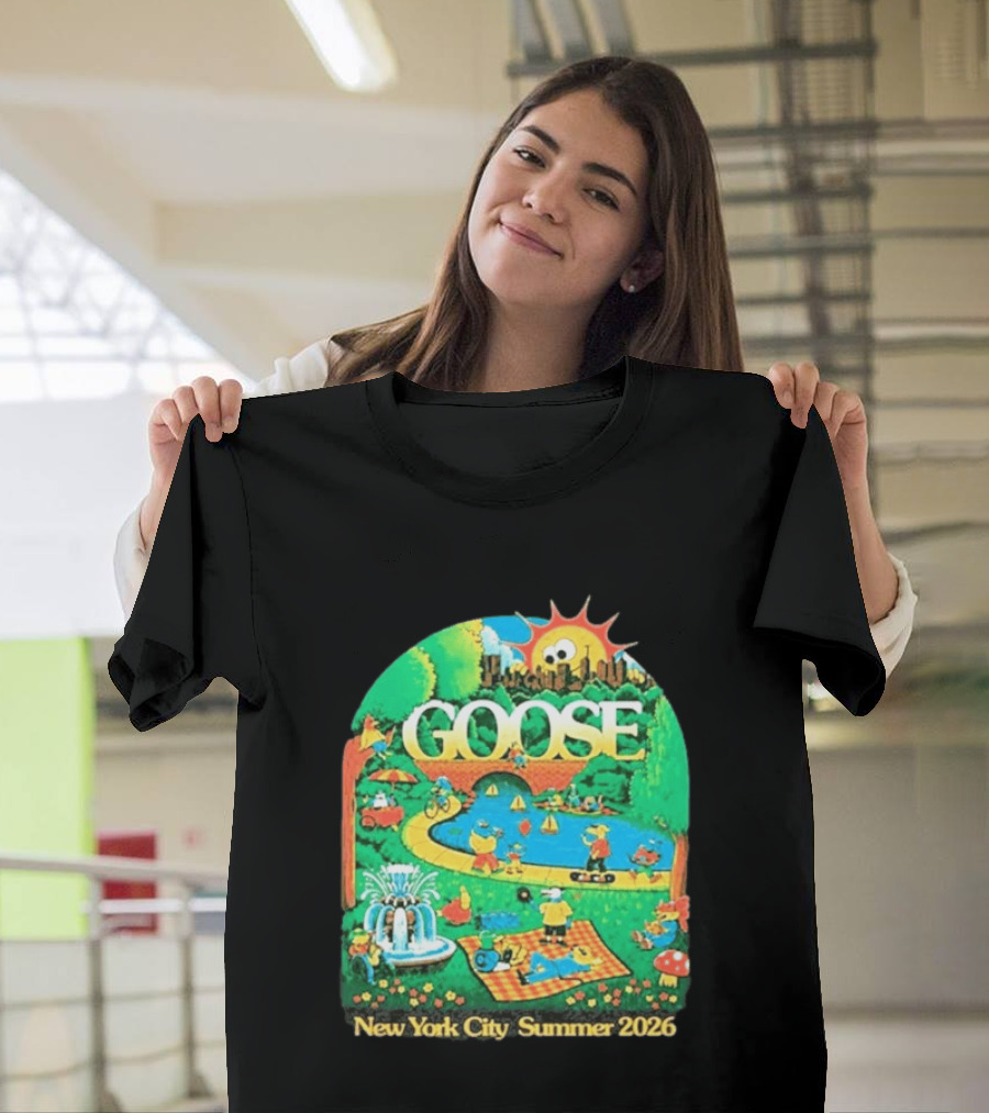 Goose New York City Central Park Summer 2026 Fun Scene T-Shirt