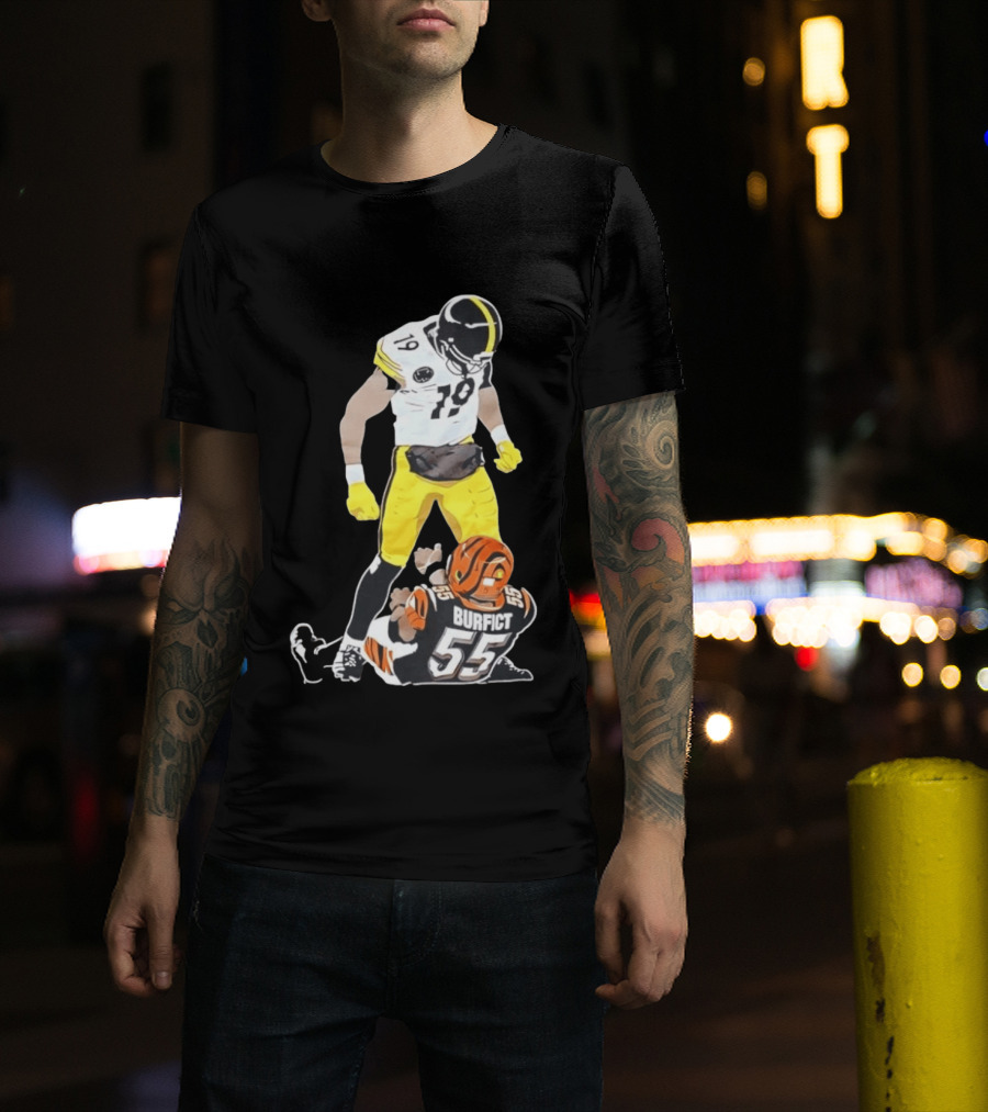 Pittsburgh Steelers JuJu Smith Schuster Over Vontaze Burfict NFL Highlight T-Shirt