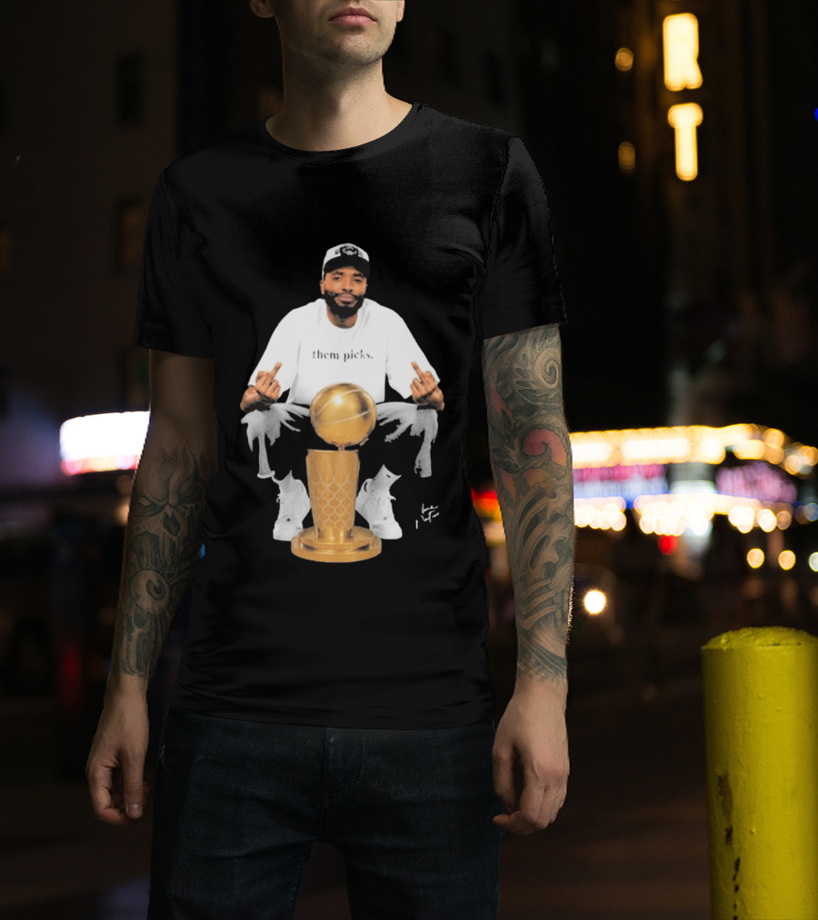 Mikal Bridges Larry O'Brien 2026 Them Picks T-Shirt