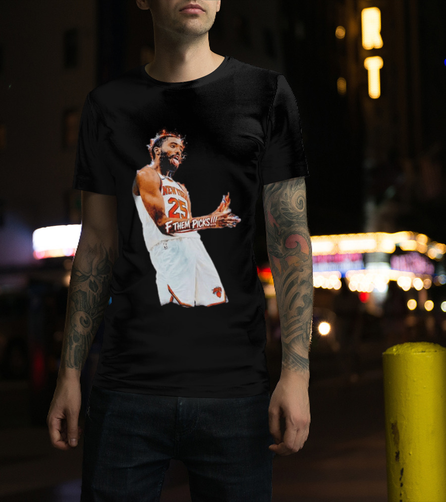Mikal Bridges New York Knicks 25 F Them Picks T-Shirt