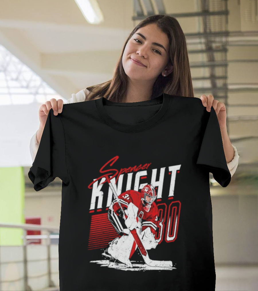 Florida Panthers Spencer Knight Number 30 NHL Stripes T-Shirt