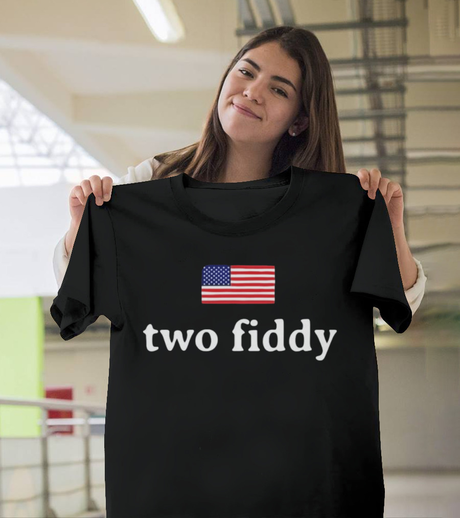 Two Fiddy American Flag Crusher Lite Shrunken T-Shirt